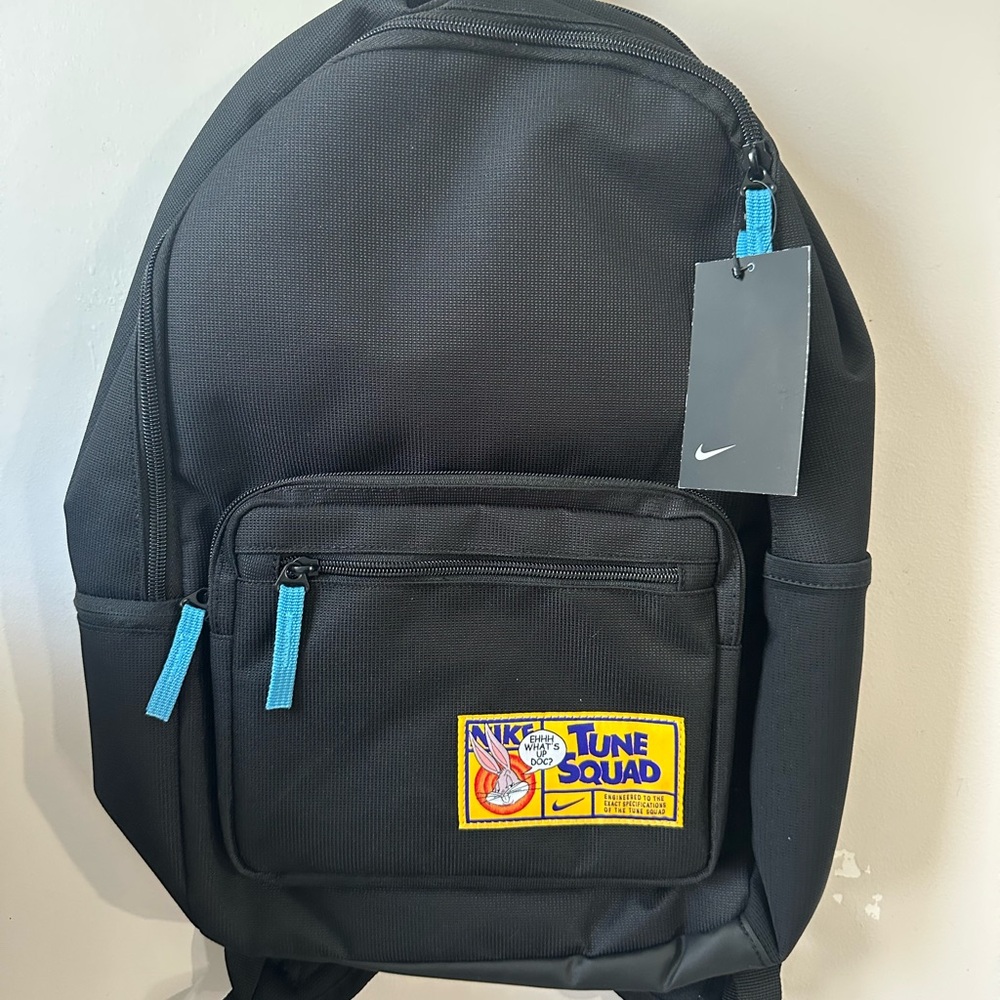 Nike Tune Squad Black Backpack with Blue Accents